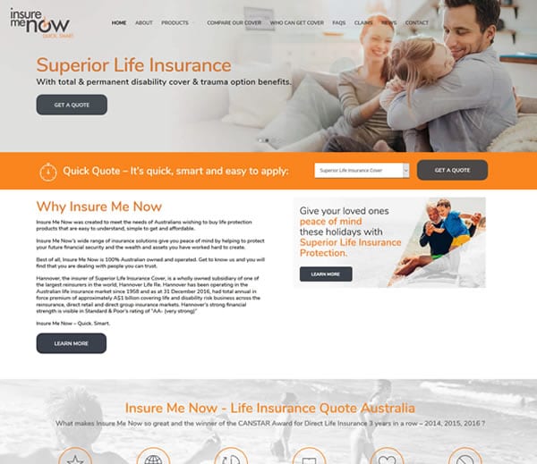 Insure Me Now WordPress Theme Customisation